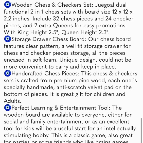 Wooden Chess & Checkers Set with Storage Drawer, Portable Board Games - Picture 11 of 11